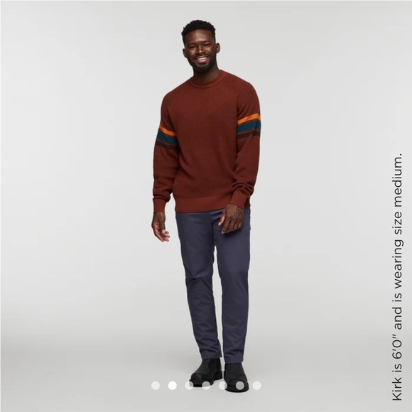 Cotopaxi Men's Large Libre Waffle Crew Sweater Rusty Rust NWT Cabincore - Picture 3 of 14